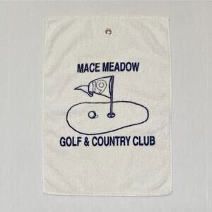 Vintage Mace Meadow Golf Towel Country Club Pioneer CA Advertising Defunct 13B